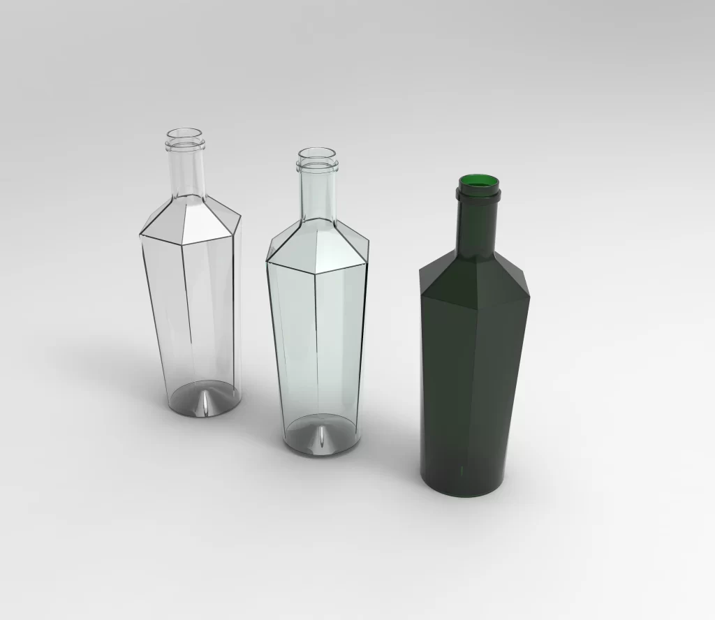 botella de vino de diseño hexagonal | Camila design